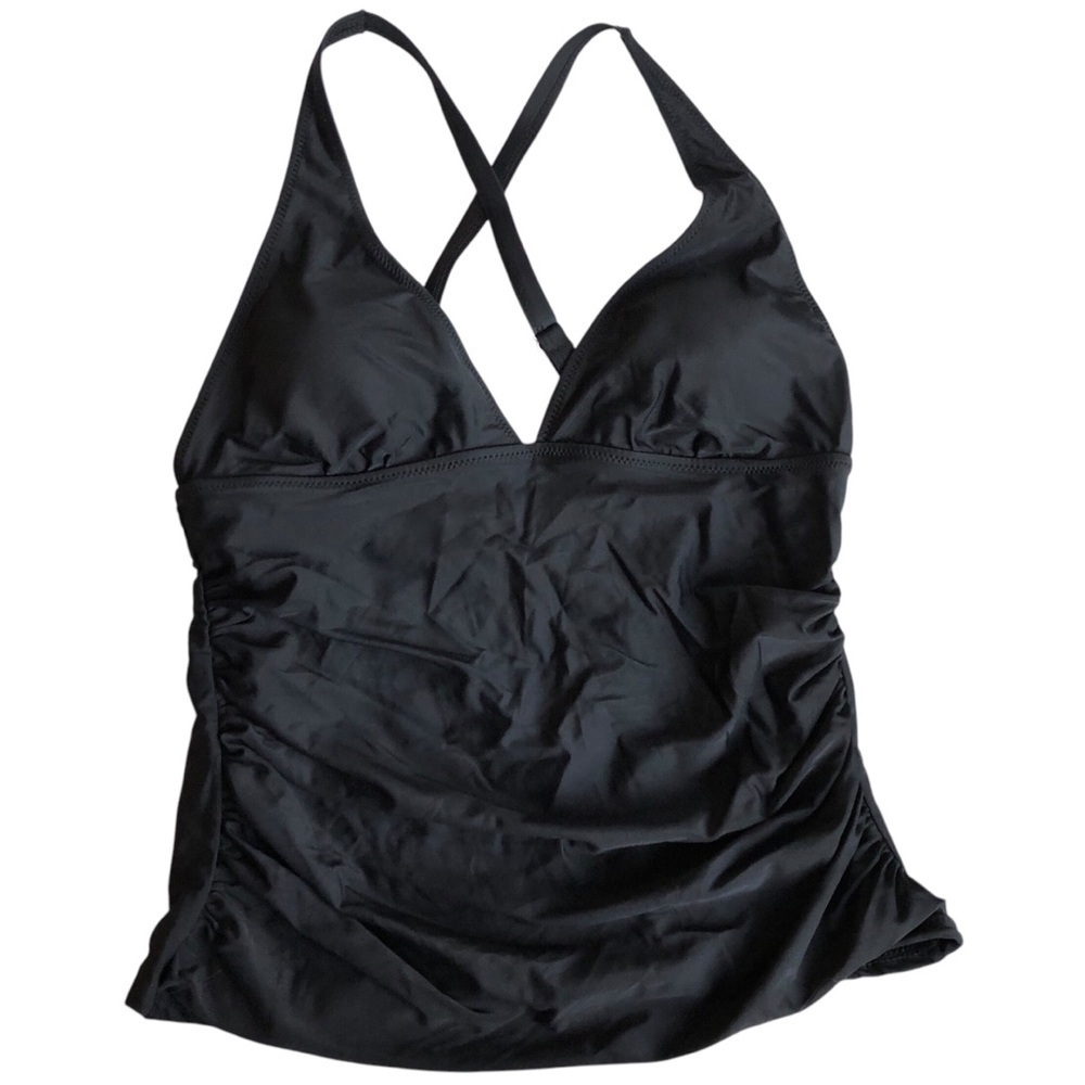 Beachsissi Tankini Top Black Size Large NWT